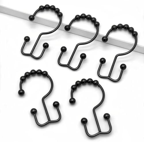 Cerpourt matte black double hook hangers demonstrating heavy duty load capacity