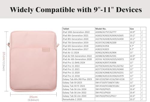TiMOVO 11 inch tablet case showing front zipper accessory pocket