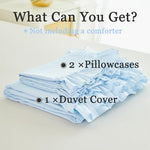Shabby chic light blue girls bedroom decor inspiration featuring the ZSYAYAHA full size bedding cover