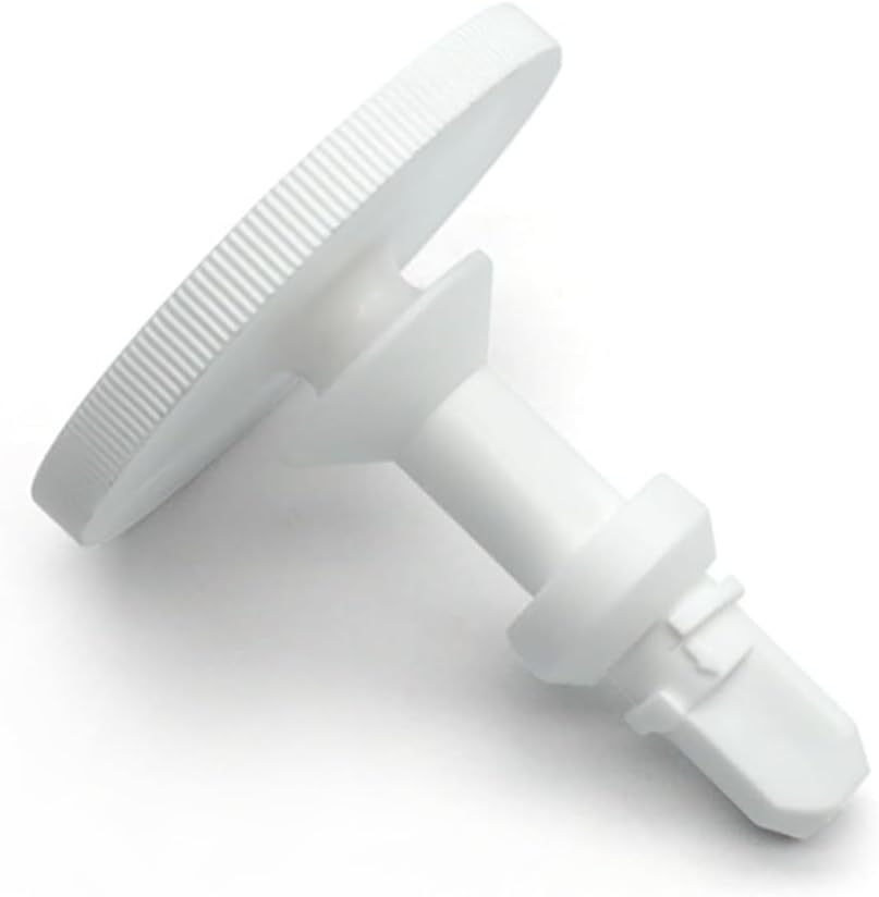 Generic WD12X10284 dishwasher rinse aid dispenser cap front view replacement part for kitchen appliances.