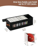 Coorganisers stackable media containers holding multiple music jewel cases securely