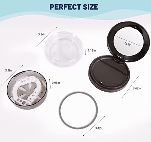 Open Uouovo retainer case showing built-in mirror