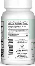 Maxi Health 120 vegetarian capsules organic flaxseed oil packaging for heart and joint health
