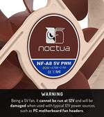 Noctua five volt pulse width modulation fan with universal serial bus power adaptor cable attached