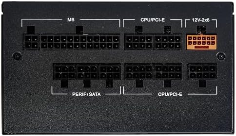 Rosewill VMG power supply inner components highlighting one hundred percent Japanese electrolytic capacitors