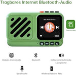 Choyong retro wireless speaker with 4G SIM card slot and physical control buttons.