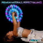 UltraPoi HelixPoi packaging contents showcasing the official color chart guide manual along with the complete flow spinning gear
