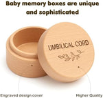 Natural beech wood tooth storage box open view