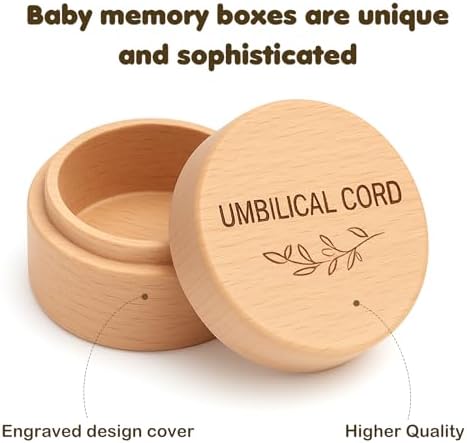 Natural beech wood tooth storage box open view