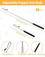 Close up of telescopic stainless steel puppet arm rod mechanism