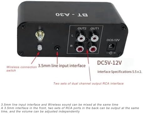 Top view of Fockety sound preamplifier demonstrating its compact dimensions and sleek matte black finish