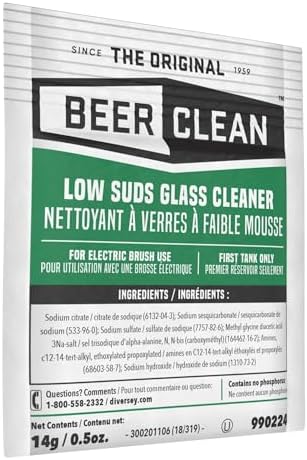 Professional glassware cleaner for removing lipstick and fingerprints