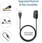 Two pack fitness tracker charging cables showing flexible tangle-free PVC design