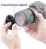 Close up of the diameter symbol on a camera lens demonstrating compatibility with forty point five millimeter accessories.