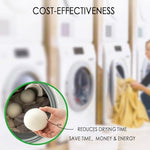 Premium organic wool dryer lint balls showing soft texture closeup