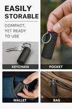 NOPKEY hardware security key case showing waterproof threaded cap unscrewed.