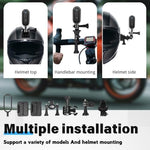 SHPTDJTIC thumb-sized sports camera mounted securely on a bicycle handlebar