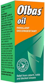 Olbas essential plant oil blend bottle