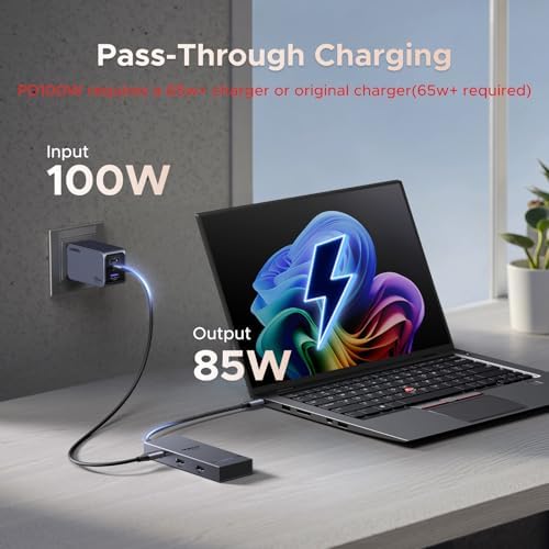UGREEN professional electronics hub with striped aluminum thermal cooling design.