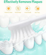 NELL&WELL children toothbrush with three replacement brush heads and soft bristles