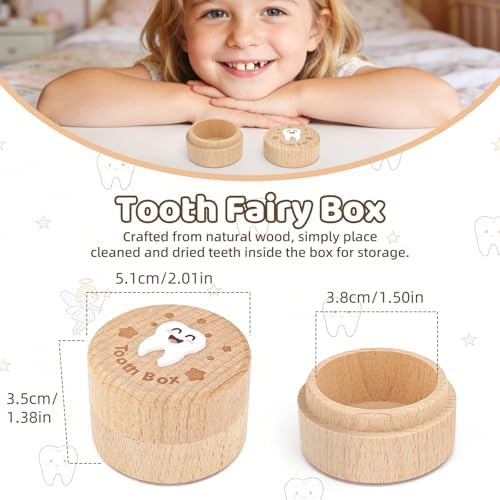 Top view of Oiiyee Tooth Fairy kit components displayed neatly.