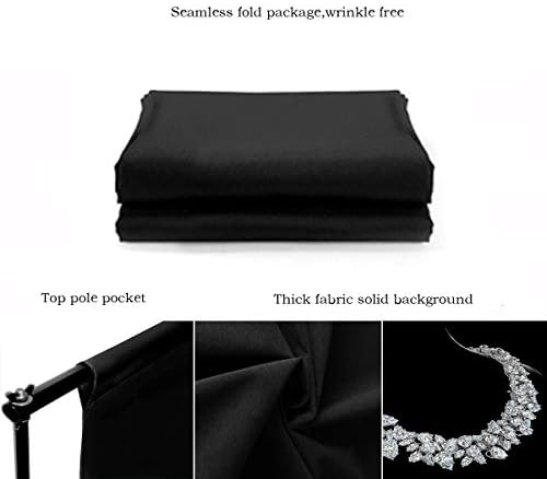HMTFOTO professional non glare black background for product photography