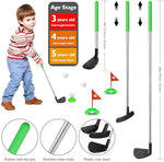 Authentic Dyienocs golf set for children in outdoor setting