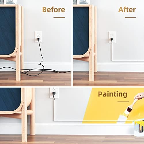 Delamu wire cover installed on a living room wall neatly hiding a single TV cord.