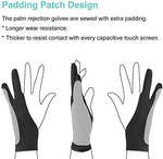 Mixoo anti smudge glove side view demonstrating ambidextrous left and right hand fit
