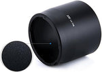 JJC ET-74B lens hood mounted in reverse for storage