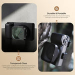 Stack of magnetic tempered glass filters for Ricoh GR IV