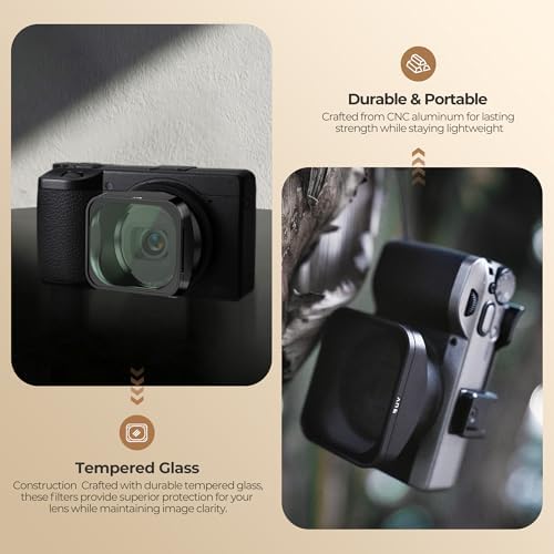 Stack of magnetic tempered glass filters for Ricoh GR IV