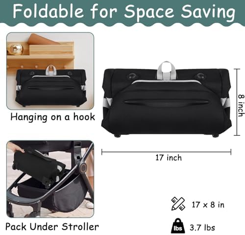 Infant Car Seat Travel Bag Backpack for Airplane, Fits Doona Car Seat Stroller and Base, Padded Carseat Cover for Air Travel, Nuna Pipa Car Seat Travel Bag with Wheels - Image 8