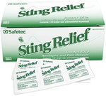 USA imported Safetec first aid wipes for outdoor pain and itch relief.