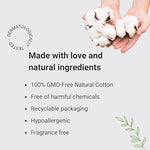 Three boxes of Veeda 40 count panty liners showing natural ingredients