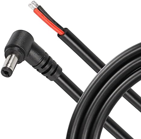 Product packaging overview for SinLoon 2 pack 12V 90 degree open end power cable cords