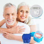 Components of Kiseer 2 pack denture cleaning kit arranged on surface