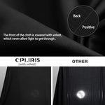 High density polyester black background fabric used for professional portrait studio photoshoot.