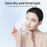 Close up of the ergonomic silicone eye cup for leak-proof eye flushing.