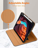 DTTO professional folio cover adjusted to multiple horizontal viewing angles for typing