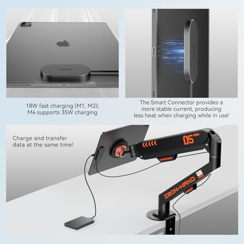 JINRAIKO aluminum alloy wireless charging pad showing the smart connector pins