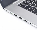 Hand installing a tamper-resistant security blocker into a laptop computer port.