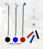 Professional office desk with mini golf toy set