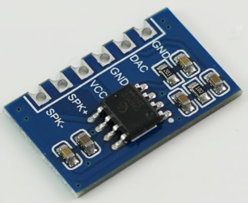 CH05D sound chip module side layout illustrating its compact dimensions.