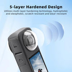 Side angle of the slim scratch resistant nine H glass cover showing zero bulkhead bulk