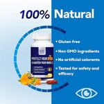 Herbal Bee Eye Supplement 90 softgels bottle side view.