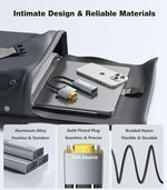 Switchflux active conversion chip interface inside the durable gray aluminum housing.