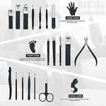 Compact textured travel zipper case of the Bekit 18-in-1 grooming kit shown closed.