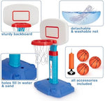Lacchoufee portable basketball goal set in blue