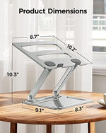 LORYERGO ergonomic computer stand showing silicone anti slip pads